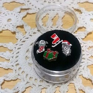 Floating Jewelry Charms, Christmas Theme